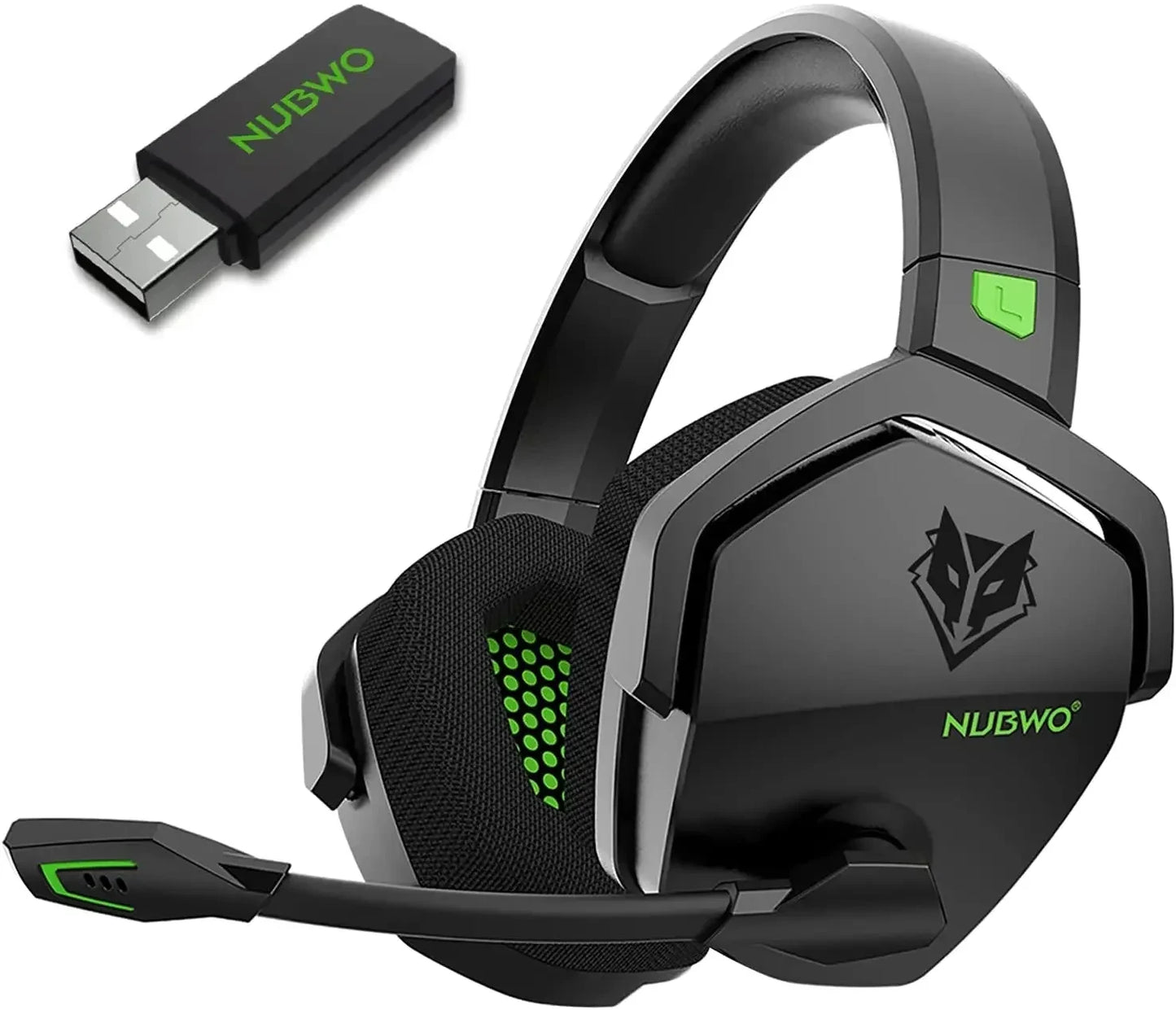 Auriculares inalámbricos NUBWO G06 con micrófono, compatibles con PS5, PS4, PC, móvil y Switch. Tecnología 2.4GHz y Bluetooth 5.3 para una experiencia de gaming superior.